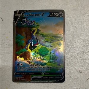Pokemon Hisuian Sneasler V Card - Blue and Green